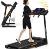 Foldable Treadmill with Incline, Folding Treadmill for Home Electric Treadmill Workout Running Machine, Handrail Controls Speed, Pulse Monitor,APP