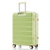 Premium ABS Travel Luggage Set , 3-Piece TSA Lock Suitcase Ensemble with 20, 24, and 28 Inch Sizes with 360¬∞ Spinner Wheels, green and beige