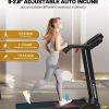 Foldable Treadmill with Incline, Folding Treadmill for Home Electric Treadmill Workout Running Machine, Handrail Controls Speed, Pulse Monitor,APP