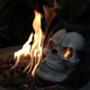 Fire Pit Demon Skull Gas Log for Ventless & Vent Free, Propane, Gel, Ethanol, Electric, Outdoor Fireplace and Fire Pit