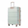 Luggage Sets 4 Piece, Expandable ABS Durable Suitcase with Travel Bag, Carry On Luggage Suitcase Set with 360¬∞ Spinner Wheels, grey green and golden