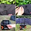 100W 18V Portable Solar Panel, Flashfish Foldable Solar Charger with 5V USB 18V DC Output Compatible with Portable Generator, Smartphones