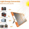 200W Portable Power Station, FlashFish 40800mAh Solar Generator with 110V AC Outlet/2 DC Ports/3 USB Ports, USB-C/QC3.0 for Phones