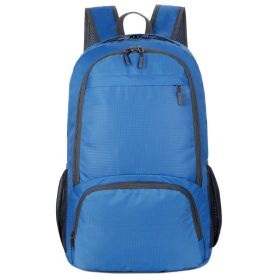 Foldable Lightweight Waterproof Backpack Travel Hiking Daypack (Color: Blue, Type: Sports Bag)