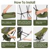 Portable Camping Rocking Chair 198LBS Weight Capacity Included Carry Bag High Back Rocker Chair For Patio Fishing Beach Lawn Travel