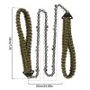 Pocket Chainsaw With Paracord Handle Outdoor Survival Gear Folding Chain Hand Saw Fast Wood & Tree Cutting Hand Chainsaw For