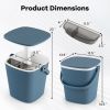 3-in-1 Portable Cooler Bar Table with Bottle Opener and Lift Top Lid for Camping Poolside